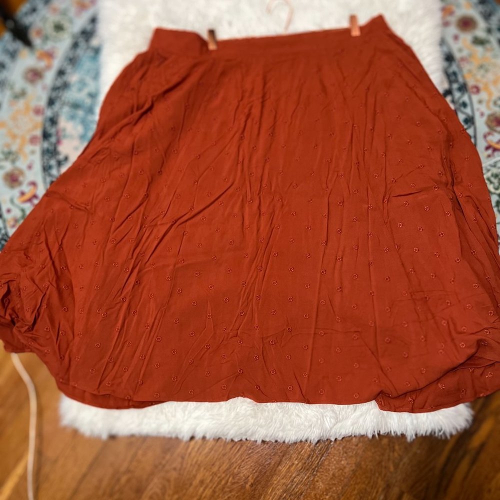 NWT Torrid Midi Eyelet Aline Skirt- Picante
